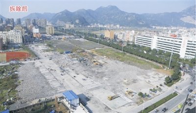 乐清北白象狠下决心拆除五金机电市场